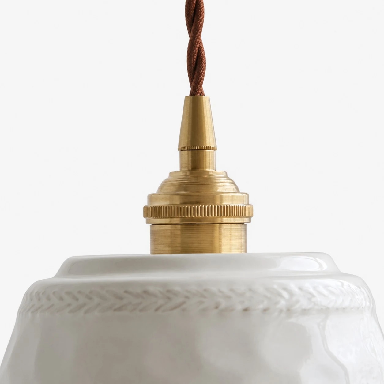 Vintage ceramic pendant light detail