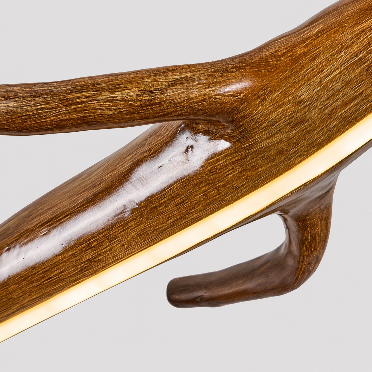 Wood Color Resin Linear Branch Pendant Light