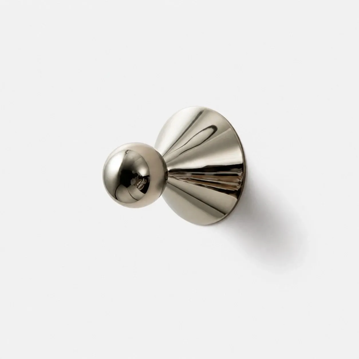 Polished silver-tone brass cabinet knobs