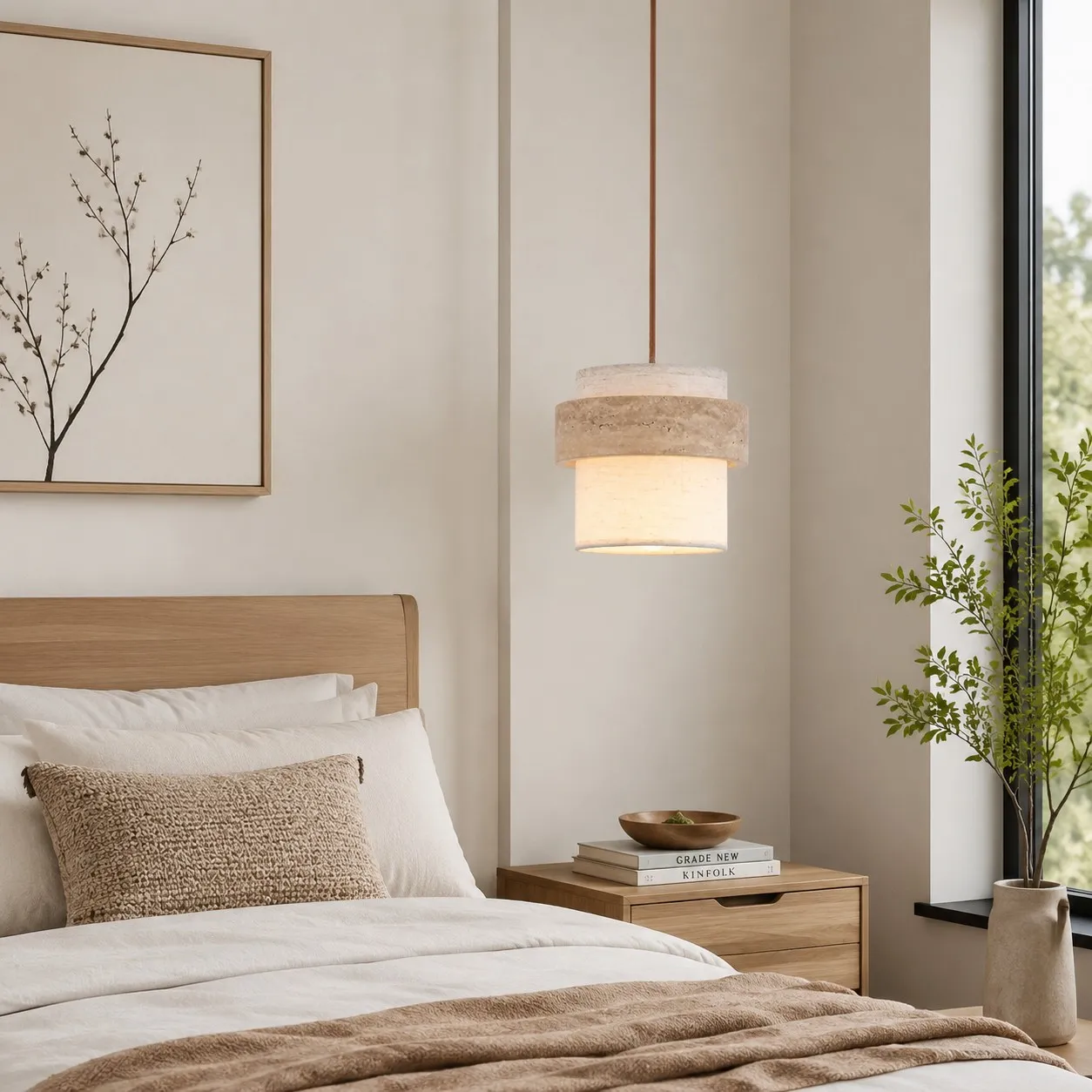 1 Head pendant bedroom scene