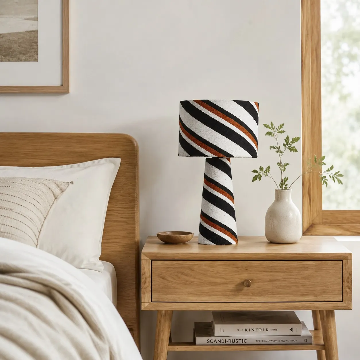 Striped Fabric Pendant Lamp
